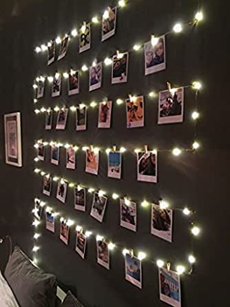 photo lights with clips polaroids