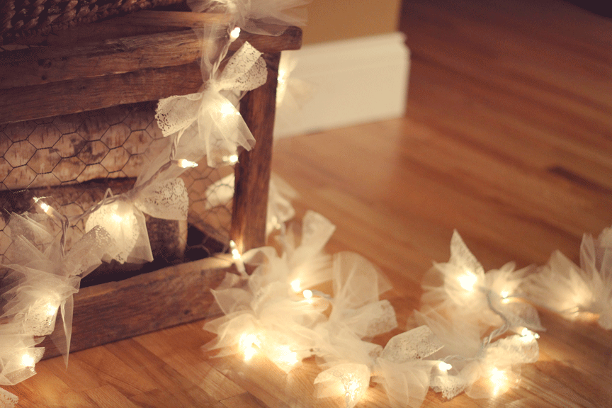 tule fairy lights christmas