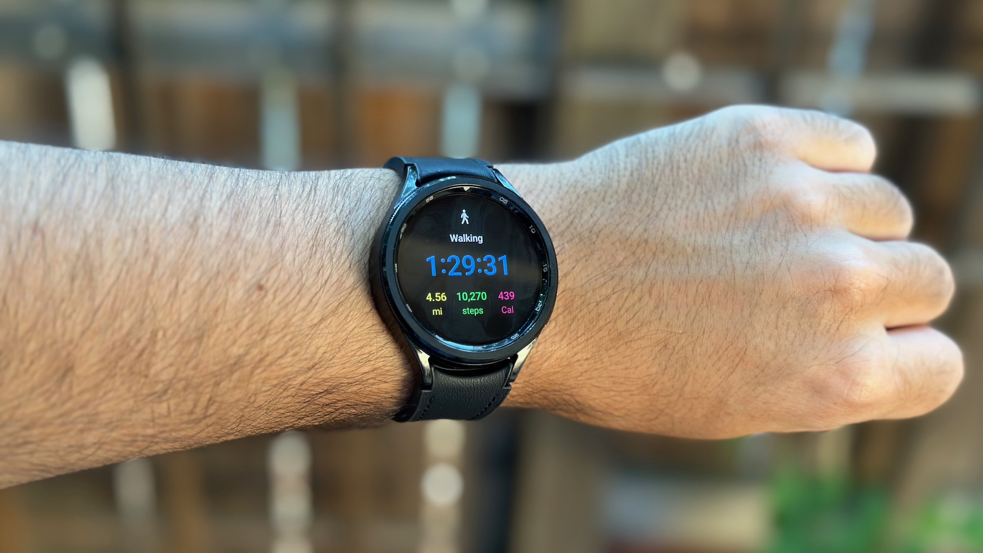 A walking activity on the Samsung Galaxy Watch 6 Classic